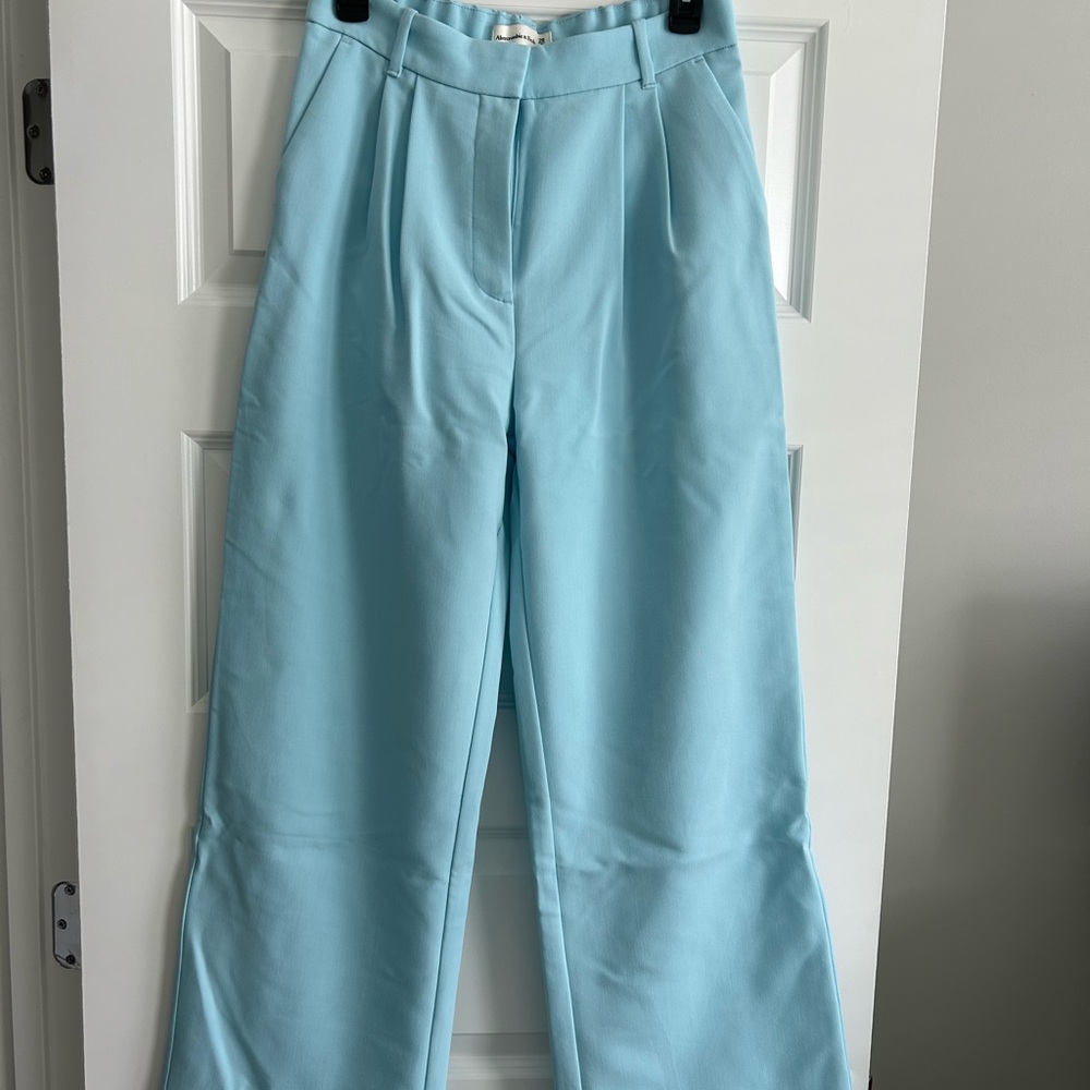 Abercrombie & Fitch Sky Blue Wide Leg Pants